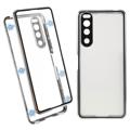 Sony Xperia 5 IV Magnetisch Cover met Gehard Glas Achterkant