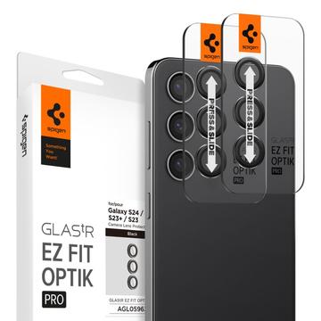 Samsung Galaxy S24/S23 5G/S23+ 5G Spigen Glas.tR Ez Fit Optik Pro Lens Glazen Protector - Zwart