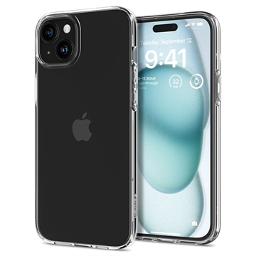 iPhone 15 Spigen Liquid Crystal TPU Cover - Doorzichtig