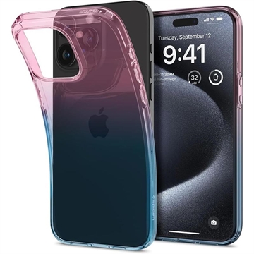 iPhone 15 Pro Spigen Liquid Crystal TPU Cover - Roze