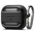 Samsung Galaxy Buds3/Buds3 Pro Spigen Rugged Armor TPU Case - Zwart