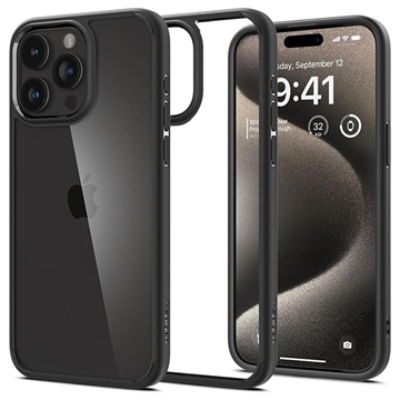 iPhone 15 Pro Spigen Ultra Hybrid Cover - Zwart