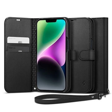 Spigen Wallet S iPhone 14 Portemonnee Hoesje - Zwart