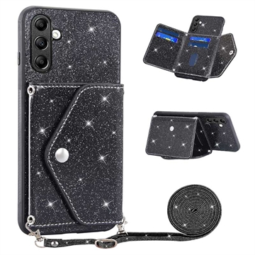 Stardust Samsung Galaxy A14 Cover met Kaarthouder - Zwart