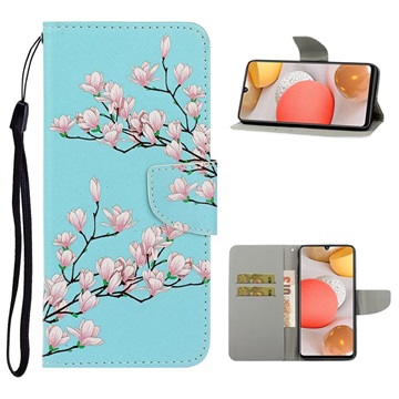 Style Series Samsung Galaxy A42 5G Wallet Case - Roze Bloemen