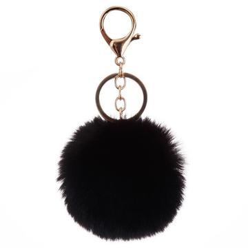 Stijlvolle Pom Pom sleutelhanger - Zwart