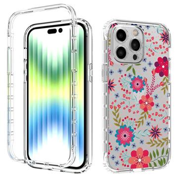 Sweet Armor Series iPhone 14 Pro Max Hybride Hoesje - Kleurrijke Bloemen