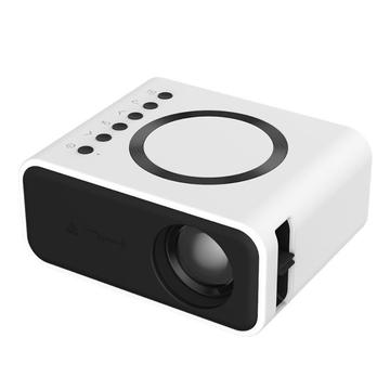 T300S Mini LCD Projector voor thuisbioscopen - Bedrade & draadloze schermsynchronisatie - Wit