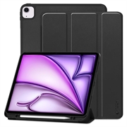 iPad Air 13 (2024) Tech-Protect SmartCase Pen Tri-Fold Folio Hoesje - Zwart