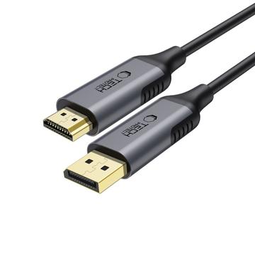 Tech-Protect UltraBoost DisplayPort 1.4 naar HDMI 2.0 Kabel - 4K/60Hz, 2m, Duurzaam PVC, Universele compatibiliteit