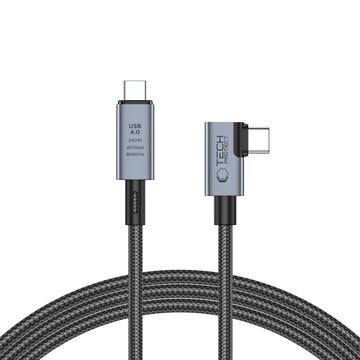 Tech-Protect UltraBoost Max "L" USB 4.0 Type-C kabel - PD240W, 1.5m, 8K 40Gbps - Grijs