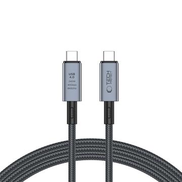 Tech-Protect UltraBoost Max USB 4.0 Type-C kabel - PD240W, 2m, 8K 40Gbps - Grijs