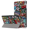 Tri-Fold Series Samsung Galaxy Tab S5e Smart Folio Hoesje - Graffiti