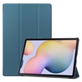 Tri-Fold Series Samsung Galaxy Tab S7+ Folio Hoesje - Blauw