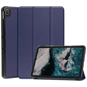 Tri-Fold Series Nokia T20 Smart Folio Hoesje - Blauw