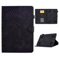 Universele 3D Pattern Smart Tablet Folio Hoes - 10" - Zwart