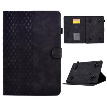 Universele 3D Pattern Smart Tablet Folio Hoes - 10" - Zwart