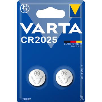 Varta CR2025 knoopcelbatterij 3V - 2 stuks.