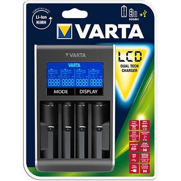 Varta LCD Dual Tech batterijlader - AA/AAA/18650/18350