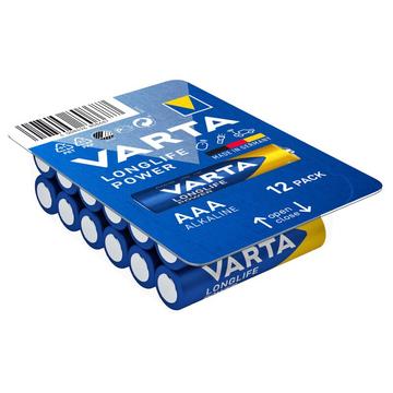 Varta Longlife Power LR03/AAA batterij - 12 stuks.