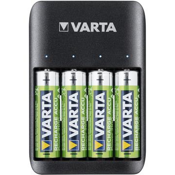 Varta Quattro batterijlader met 4x R6/AA batterijen