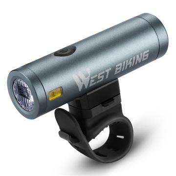 WEST BIKING YP0701332 500LM Fiets Heldere LED Voorlamp Nacht Fietsen Veiligheid Zaklamp - Zilver