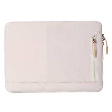 Waterbestendige, elegante Oxford Laptophoes met zijvak - 15.6" - Beige