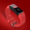 Waterdichte fitnesstracker 115 Plus - Stappenteller, Hartslag - Rood