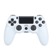 Draadloze gamecontroller gamepad voor PS4 game joystick met luidspreker en stereo hoofdtelefoonaansluiting - Wit