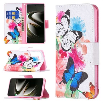 Wonder Series Samsung Galaxy S22 5G Portemonnee Hoesje - Vlinders