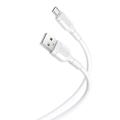 XO NB212 USB naar MicroUSB-kabel - 1m, 2,1A - Wit