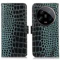 Xiaomi 14 Ultra Crocodile Series Wallet Leren Hoesje met RFID - Groen