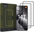 Xiaomi 14T/14T Pro Hofi Premium Pro+ Glazen Screenprotector - 2 Stu. - Zwarte Rand