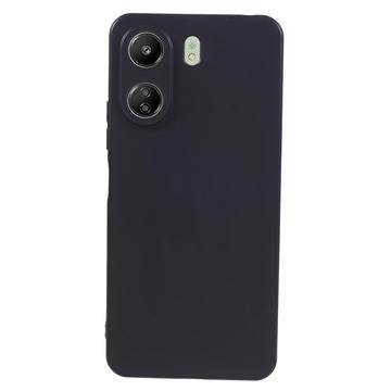 Xiaomi Poco C65/Redmi 13C Anti-Vingerafdruk Mat TPU Hoesje - Zwart