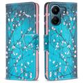 Xiaomi Poco C65/Redmi 13C Wonder Series Portemonnee Hoesje - Wit Bloemen