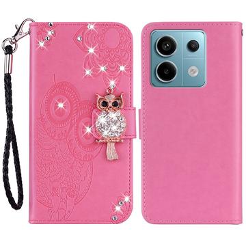 Xiaomi Redmi Note 13 Uil Strass Portemonnee Hoesje