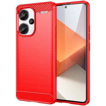 Xiaomi Redmi Note 13 Pro+ Geborsteld TPU Hoesje - Koolstofvezel