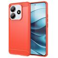 Xiaomi Redmi Note 14 Geborsteld TPU Hoesje - Koolstofvezel