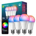 ZJ-BWBL1H-RGBWW-4P 4PCS 10W Bluetooth Smart Light Bulbs WiFi 2.4G Voice RGBCW 220V LED-lampen