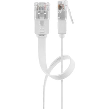 Goobay RJ45 U/UTP CAT 6 Platte Netwerkkabel - 0.5m - Wit