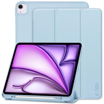 iPad Air 13 (2024) Tech-Protect SmartCase Pen Tri-Fold Folio Hoesje - Luchtblauw