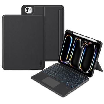 iPad Pro 11 (2024) Tech-Protect SmartCase Mag Pen Bluetooth Toetsenbord hoesje - Zwart