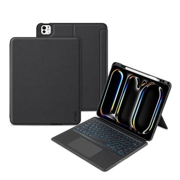 iPad Pro 13 (2024) Tech-Protect SmartCase Mag Pen Bluetooth Toetsenbordhoes - Zwart