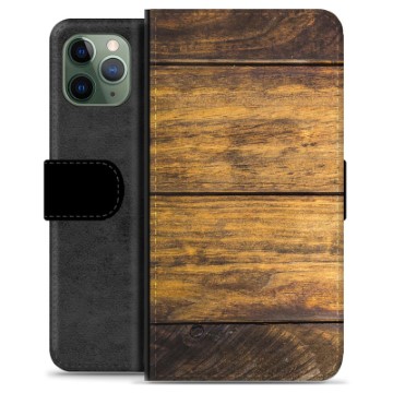 iPhone 11 Pro Premium Portemonnee Hoesje - Hout