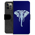 iPhone 12 Pro Max Premium Portemonnee Hoesje - Olifant