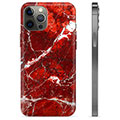 iPhone 12 Pro Max TPU Hoesje - Rood Marmer