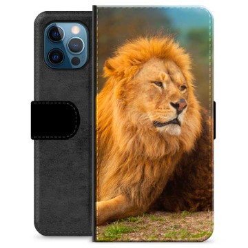 iPhone 12 Pro Premium Portemonnee Hoesje - Leeuw