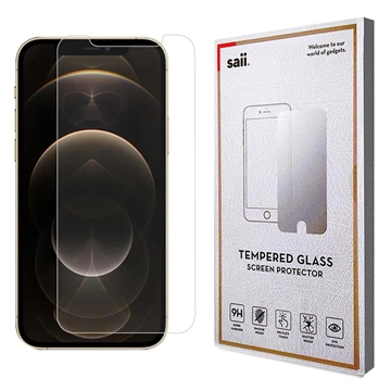 Saii 3D Premium iPhone 12/12 Pro Glazen Screenprotector - 9H - 2 St.