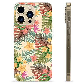 iPhone 13 Pro Max TPU Hoesje - Roze Bloemen