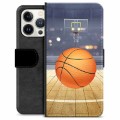 iPhone 13 Pro Premium Portemonnee Hoesje - Basketbal